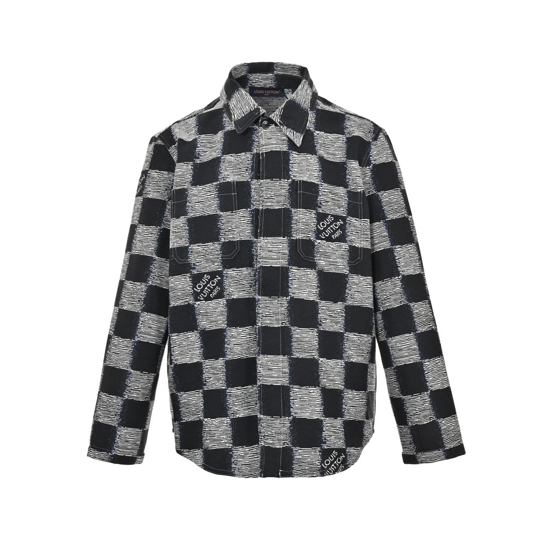 checkerboard shirt jacket