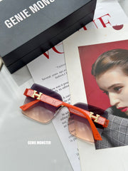 GENIE MONSTER Gradient Red Sunglasses