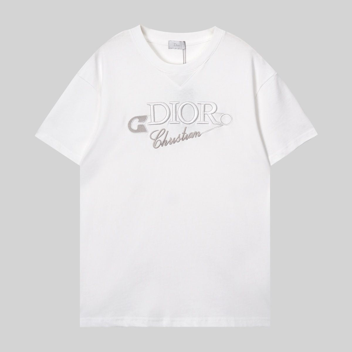 New letter embroidered pin T-shirt