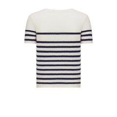 Contrast striped crew neck shirt