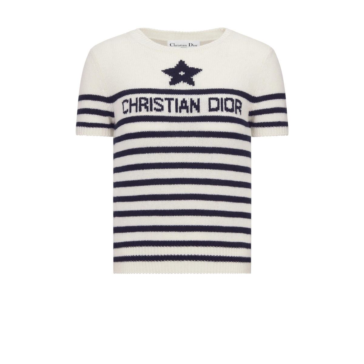 Contrast striped crew neck shirt