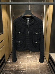 3D embossed knitted jacket