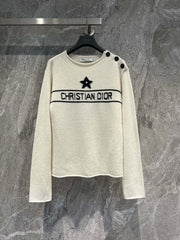 DD new letter button knitted sweater long sleeves