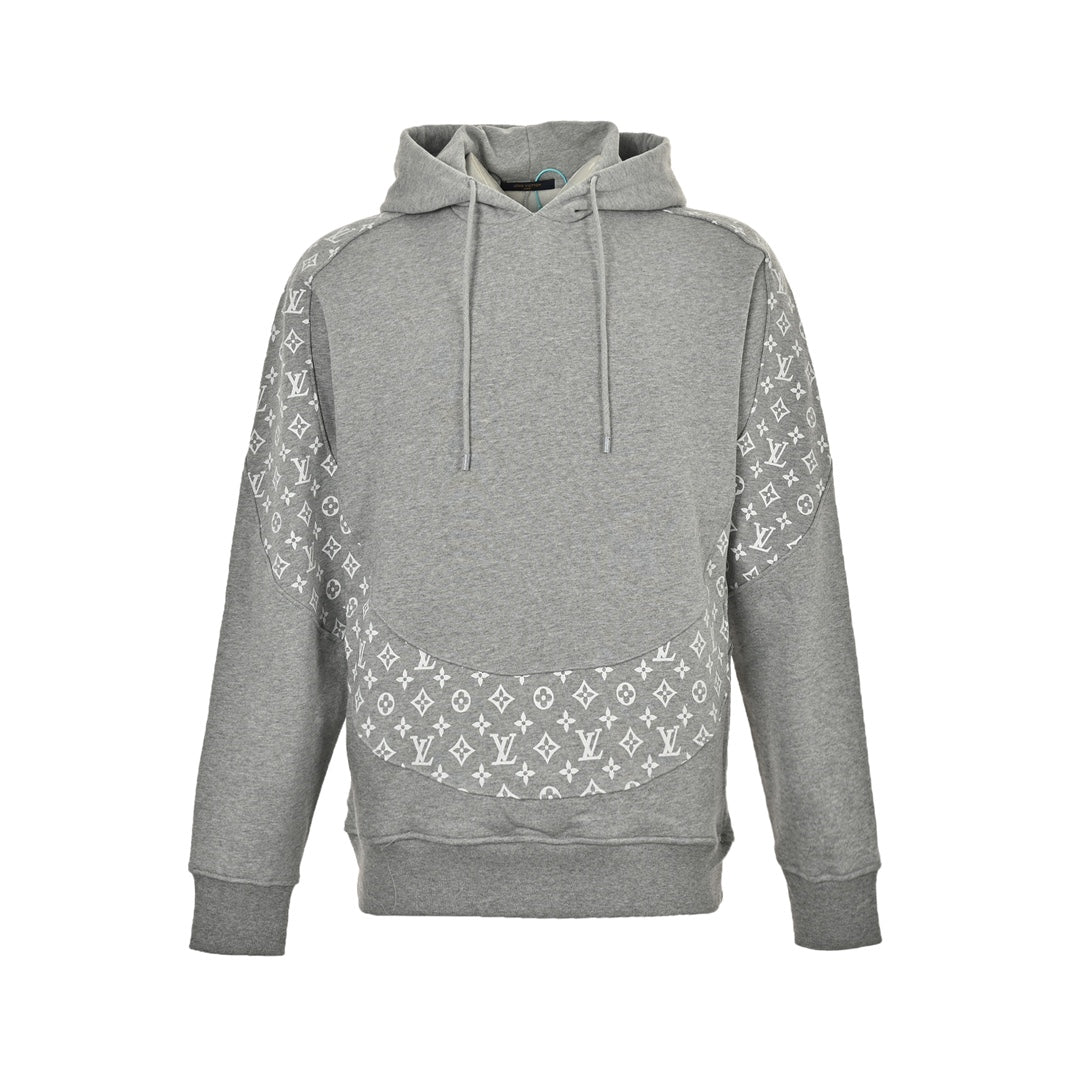 Presbyopic patchwork hooded sweatshirt