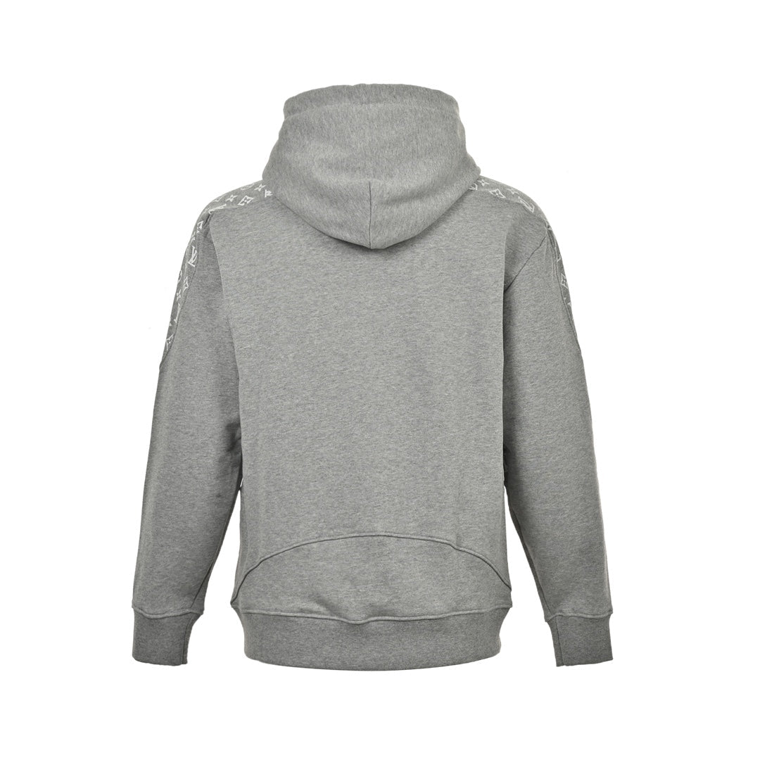 Presbyopic patchwork hooded sweatshirt