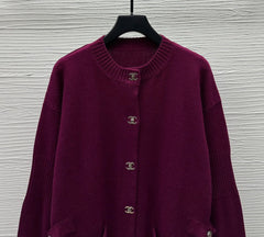 Mid-length cardigan sweater