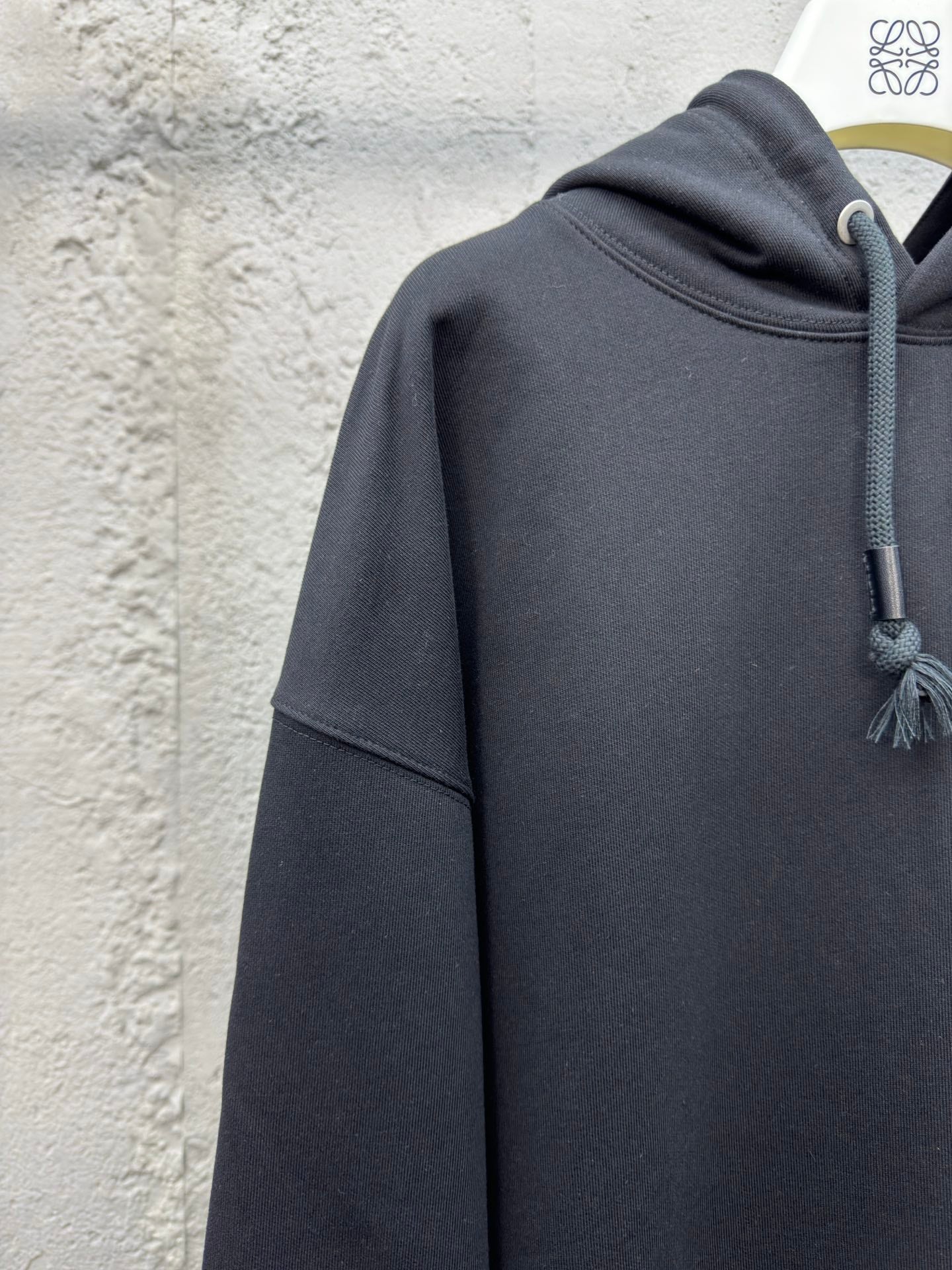 leather logo hoodie