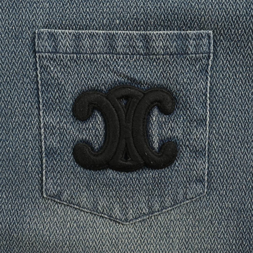 Arc de Triomphe logo denim shirt