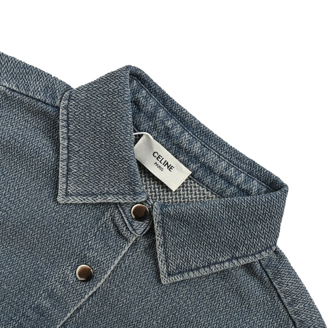 Arc de Triomphe logo denim shirt