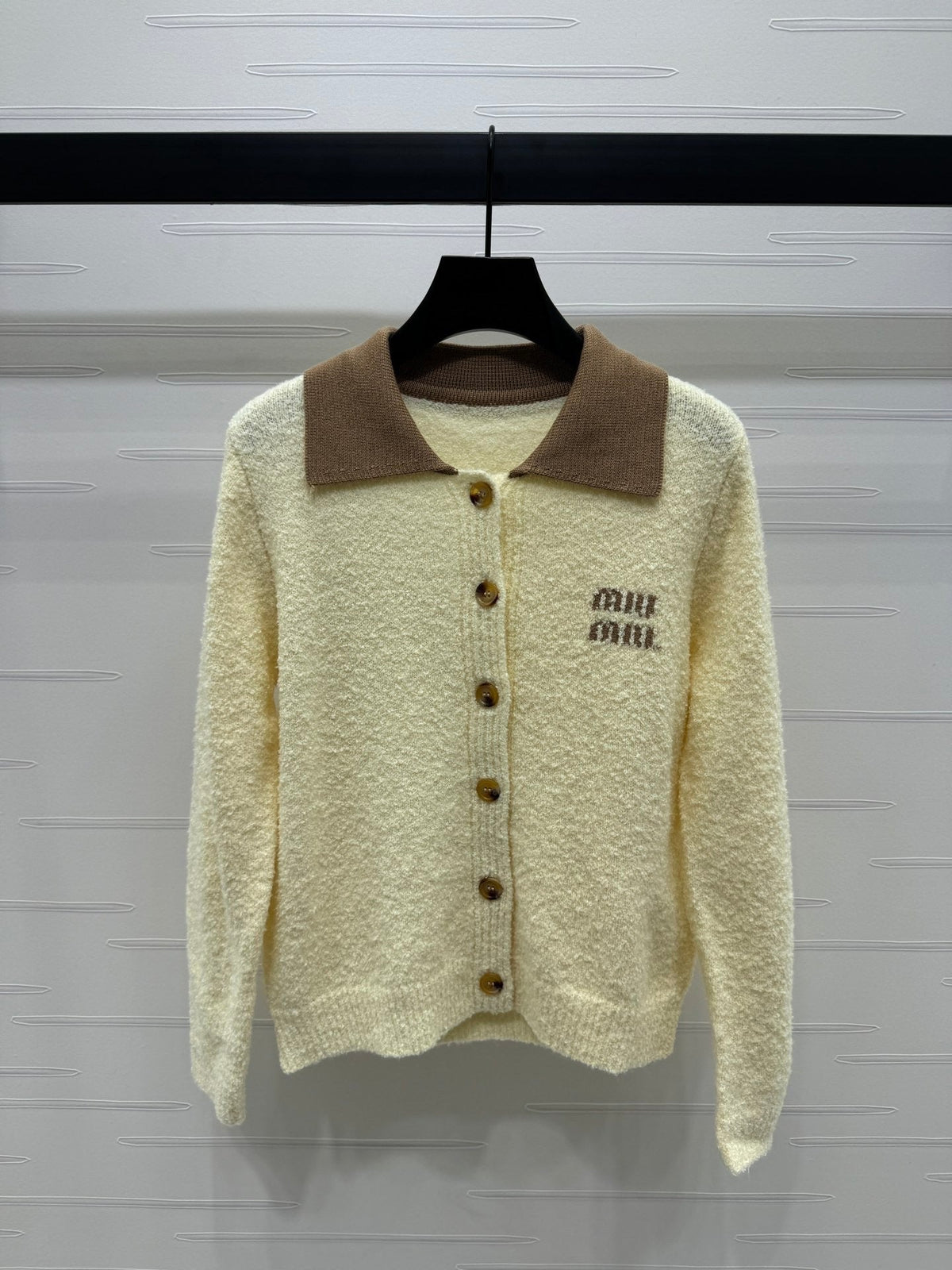 24FW NEW MM mohair lapel knitted cardigan