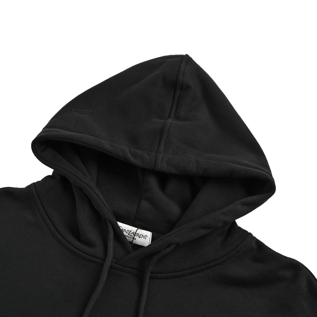 Small embroidered logo hooded sweatshirt