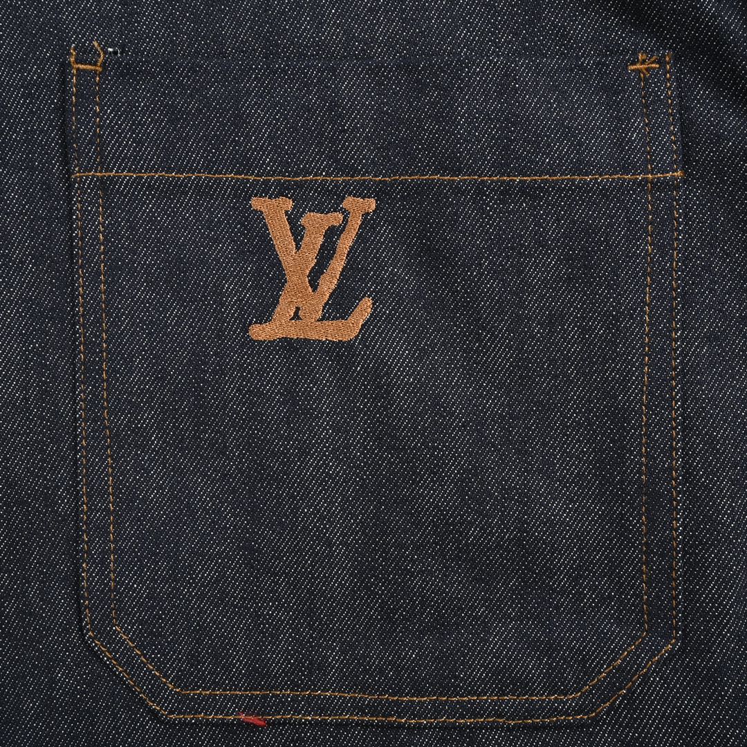 Fully embroidered presbyopic denim jacket