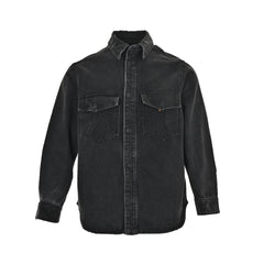 pocket embossed denim jacket