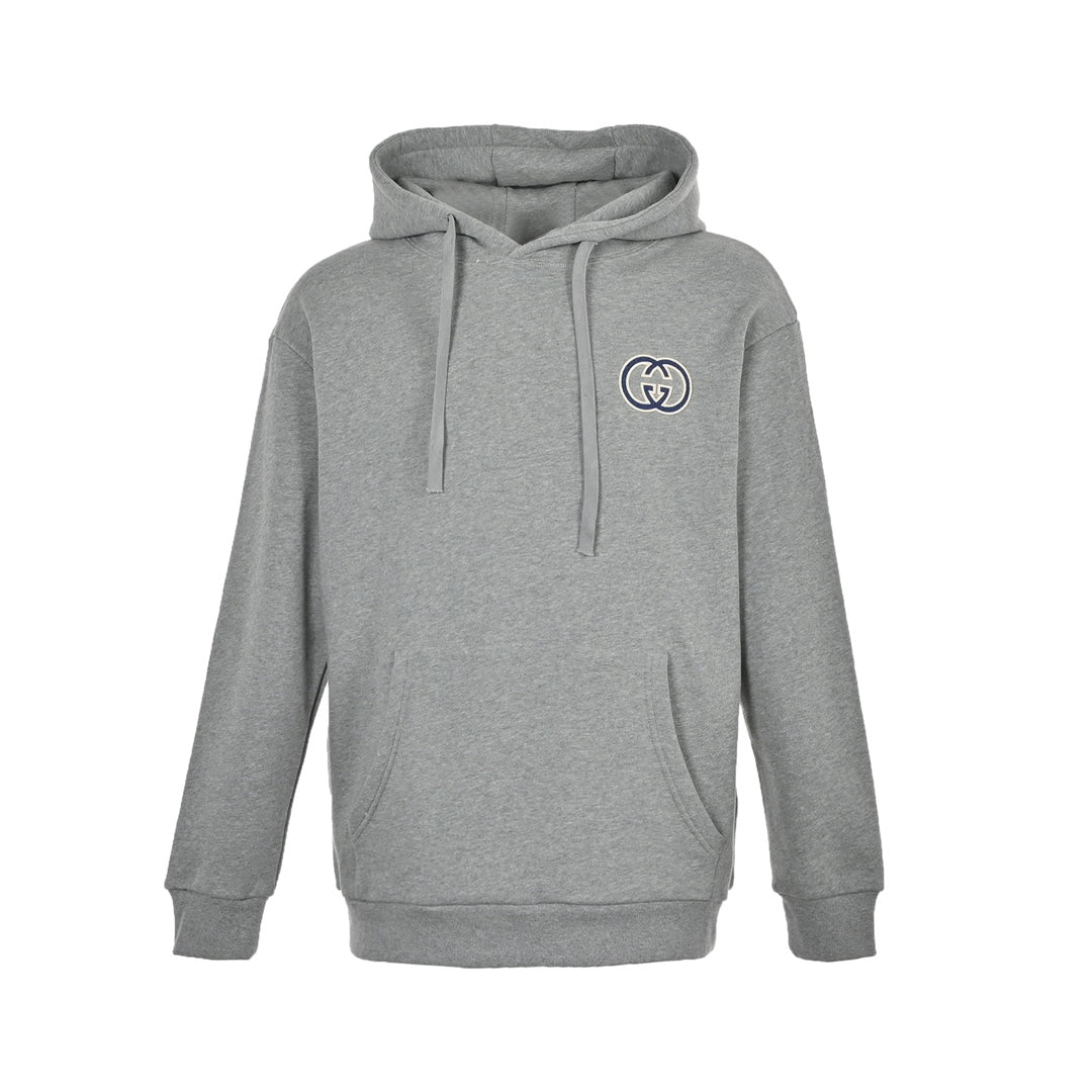 Double G embroidered logo hooded sweatshirt