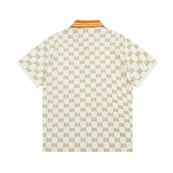 All-Over Double G Print Polo Shirt