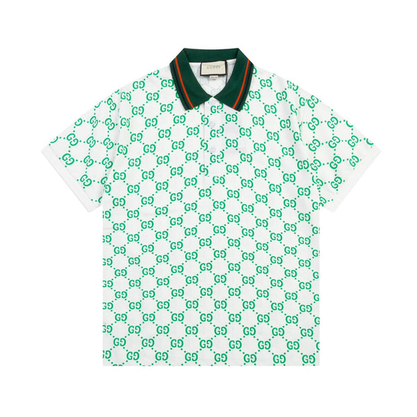 All-Over Double G Print Polo Shirt