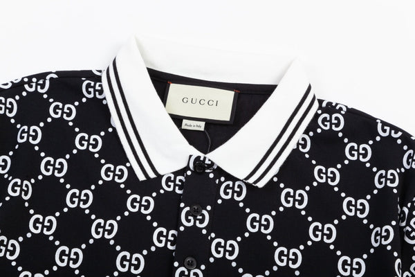 All-Over Double G Print Polo Shirt