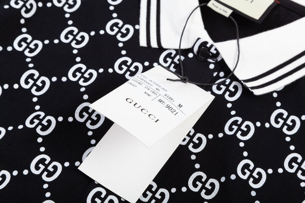 All-Over Double G Print Polo Shirt