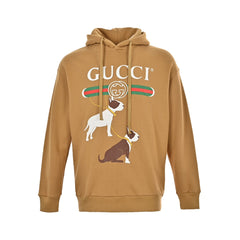 puppy print hooded sweatshirt