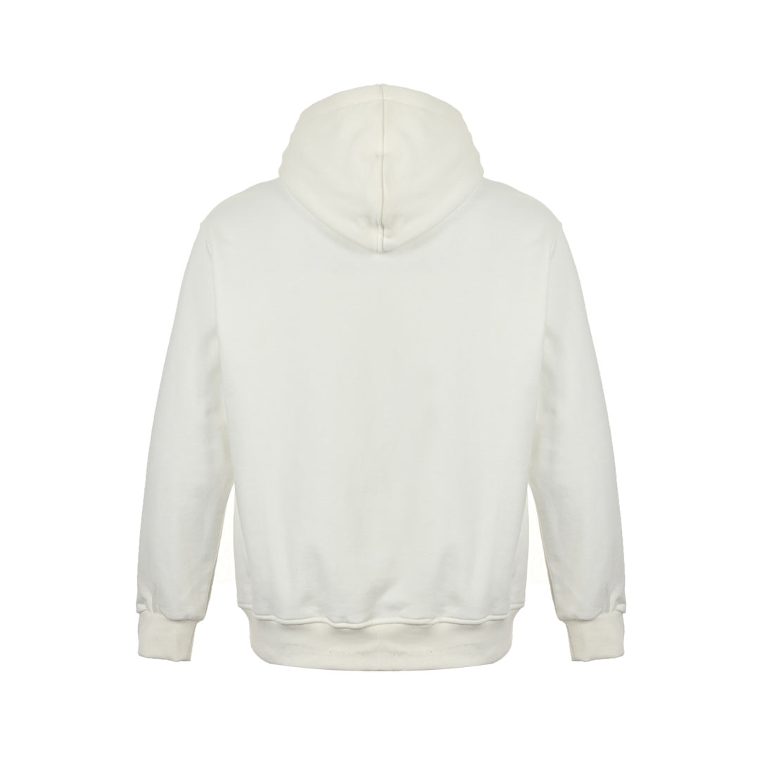 embroidered lettering hooded sweatshirt