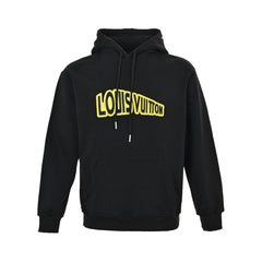 embroidered lettering hooded sweatshirt