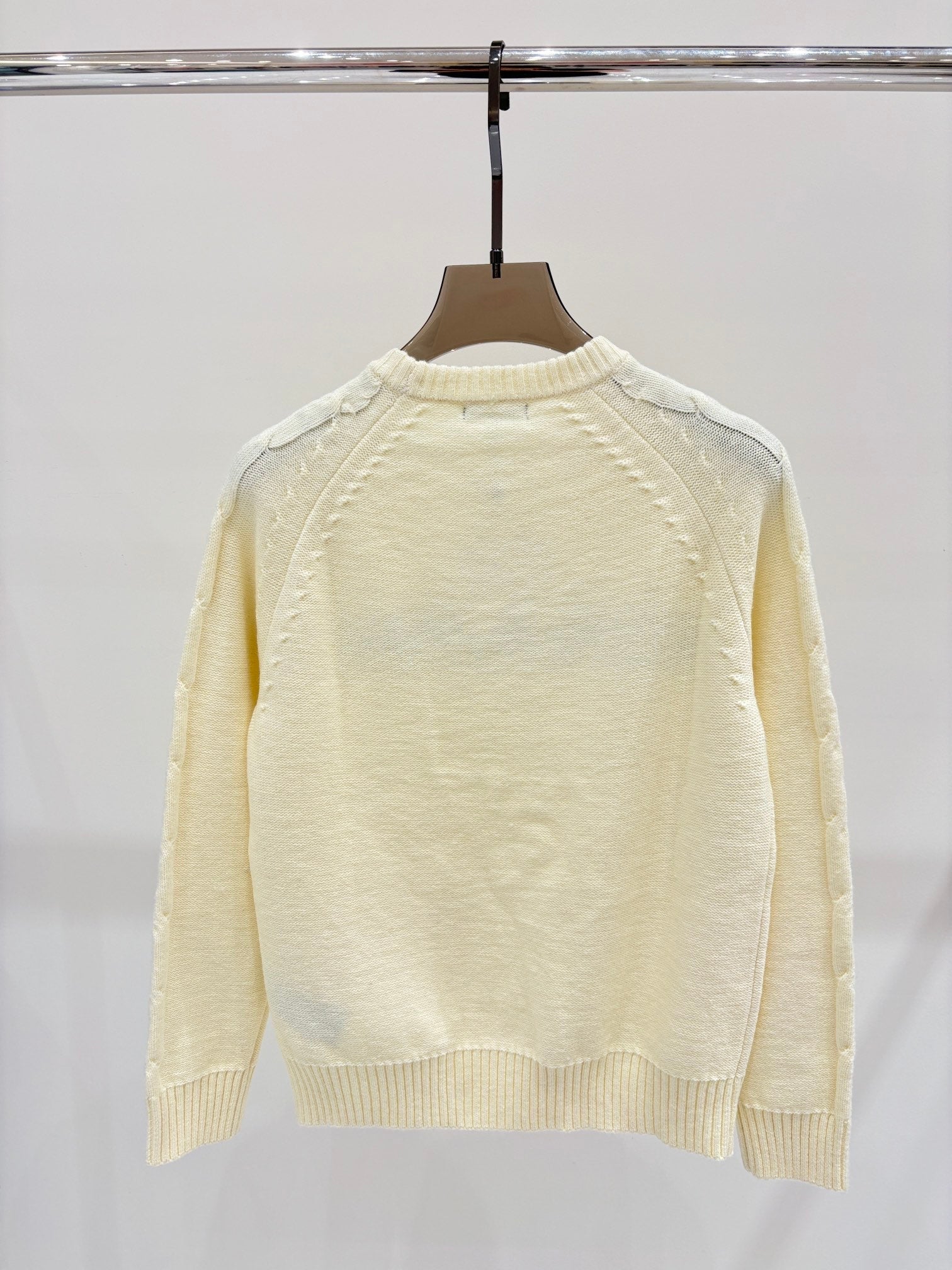 BA new solid color letter jacquard knitted long sleeve